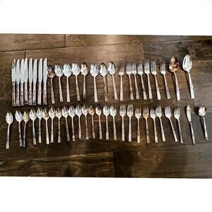 Oneida Morning‎ Star Community Vintage Silverplate Flatware - 42 Pieces